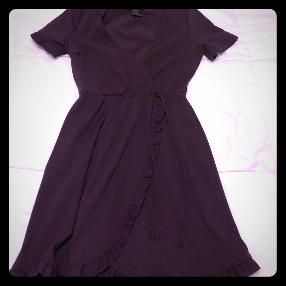 Nordstrom Rack. Deep purple. Faux wrap dress.